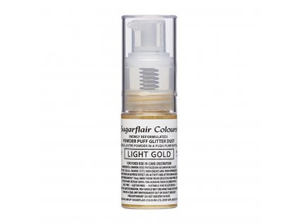 E829T 0 Prachový lesk v rozprašovači Light gold (Světle zlatá) - Sugarflair