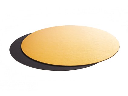 Dortová podložka zlatočerná O 42 cm, výška 3 mm