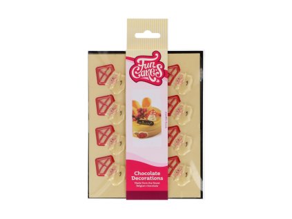 FUNCAKES Vánoční čokoládové dekorace Mikuláš 12 ks