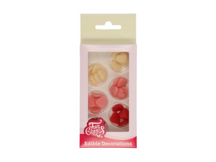 FUNCAKES Marcipánové ozdoby srdíčka 30 ks