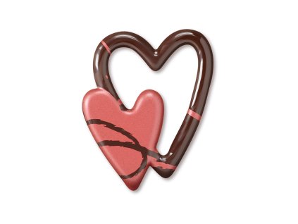Čokoládové ozdoby - srdce (24 ks)