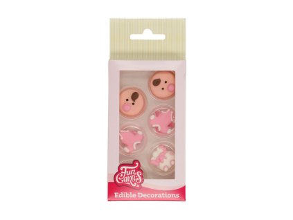 FUNCAKES Cukrové ozdoby miminko holčička 12 ks