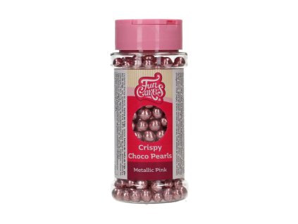 Candy Choco Pearls - metalické růžové 60g