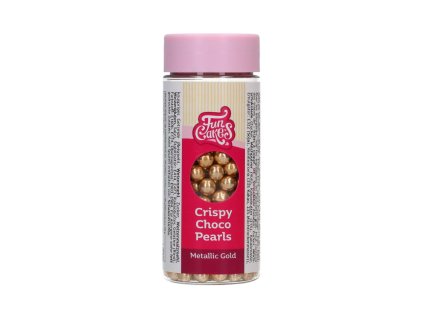 Crispy Choco Pearls – metalická zlatá 60 g