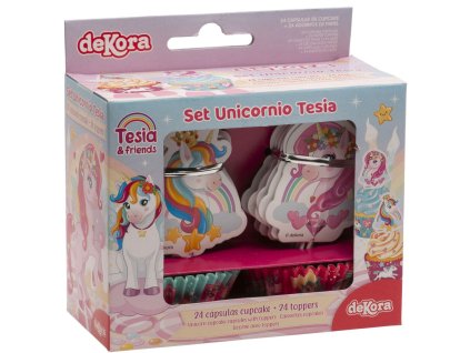 Dekorační sada na cupcakes - Unicorn 24ks