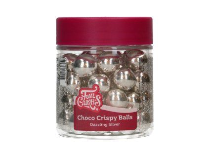 Choco Crispy Balls – metalická stříbrná 130 g