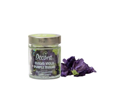 Decora - Jedlé květy - fialové květy slézu 1 g