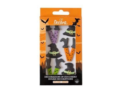 Decora – cukrové ozdoby čarodějnice – 6 ks