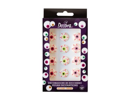Decora - cukrové ozdoby krvavé oči - 12 ks