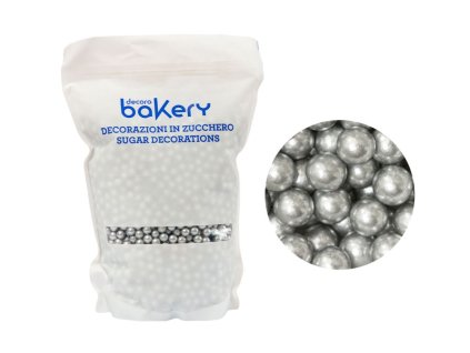 Stříbrné cukrové perly maxi 1 kg