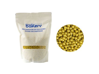 Zlaté cukrové perly maxi 1 kg