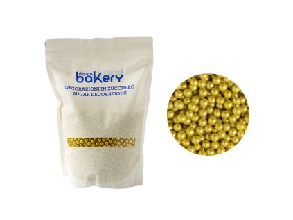 Zlaté cukrové perly střední 1 kg