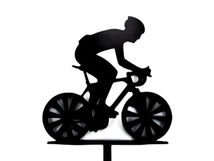 Zápich - cyklista černý; T01