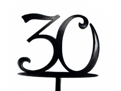 Zápich - číslo 30 černý; T01