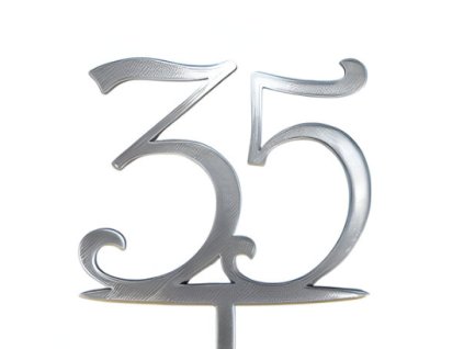 Zápich - číslo 35 stříbrný; T01