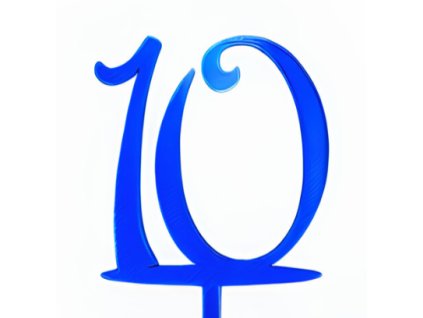 Zápich - číslo 10 modrý; T01