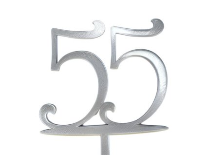 Zápich - číslo 55 stříbrný; T01
