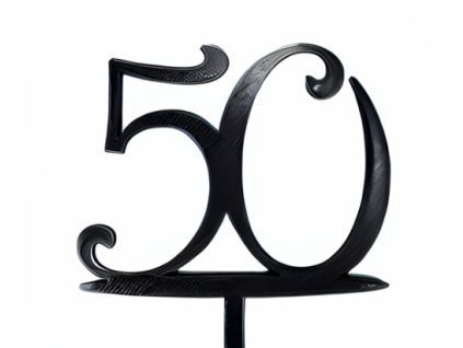 Zápich - číslo 50 černý; T01