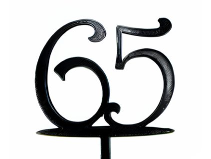 Zápich - číslo 65 černý; T02