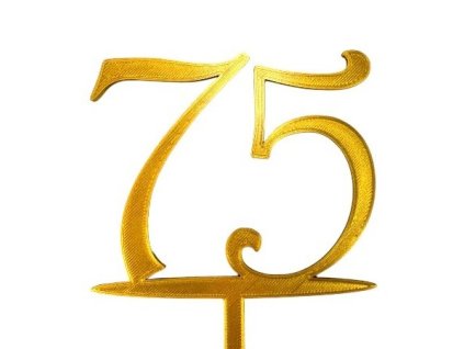 Zápich - číslo 75 zlatý; T01