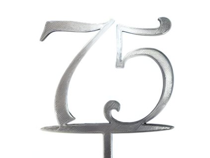 Zápich - číslo 75 stříbrný; T01