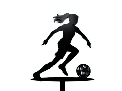 Zápich - fotbalistka černý; T01