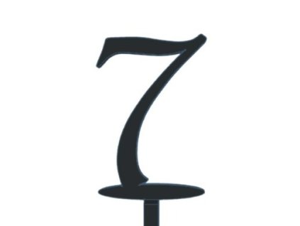 Zápich - číslo 7 bílý; T01