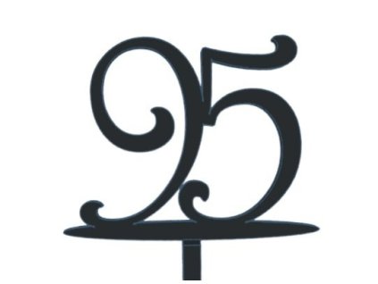 Zápich - číslo 95 zlatý; T01