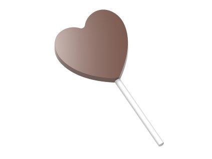 Forma na pralinky - magnetická, lízátko/srdce; 02