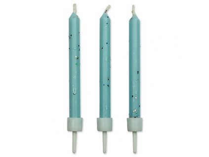 CA025 Svíčky PME - modré s glitry