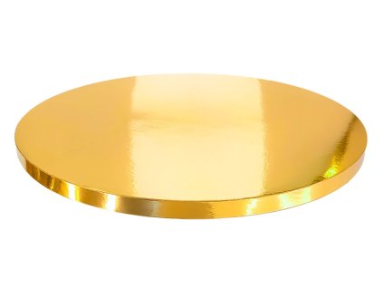 Dortová podložka zlatá O 30 cm, výška 12 mm; 01