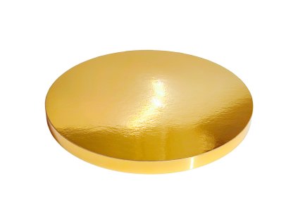 Dortová podložka zlatá O 30 cm, výška 20 mm; 01