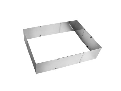 Nastavitelný dortový ráfek obdélník 24/47 × 20/38 cm