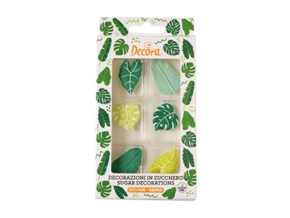 Decora - cukrové ozdoby tropické listy - 6 ks_01