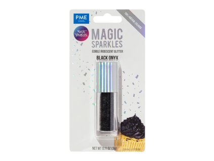 Jedlé glitry - černé (black onyx) 3 g PME_01