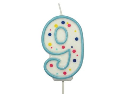 Dortová svíčka číslo modré – 9