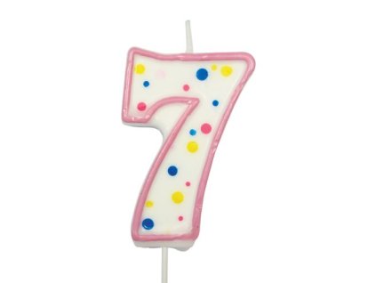 Dortová svíčka číslo růžové – 7