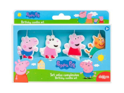 Svíčky na dort Peppa pig 4 ks (3)
