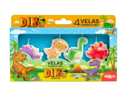 Svíčky na dort dinosauři 4 ks (3)