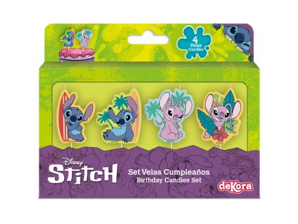 Svíčky na dort Stitch 4 ks (3)