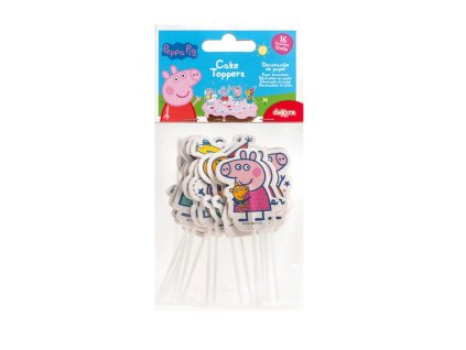 Papírové zápichy do cupcakes Peppa pig 16 ks (3)