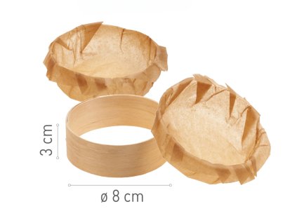 Dřevěný kroužek na pečení 8 x 3 cm (1)