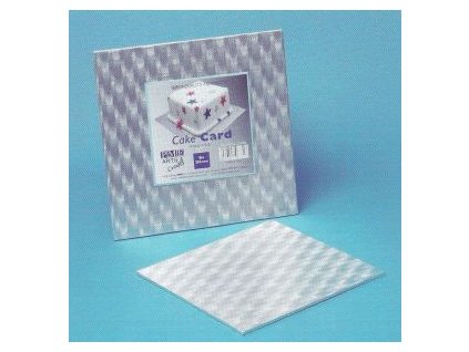 Dortová podložka stříbrná, obdélník 38,1 x 27,8 cm, výška 3 mm;01