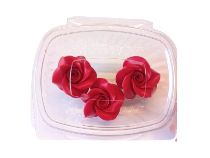 Čokoládová růže červená 4,5 × 3 cm (2)