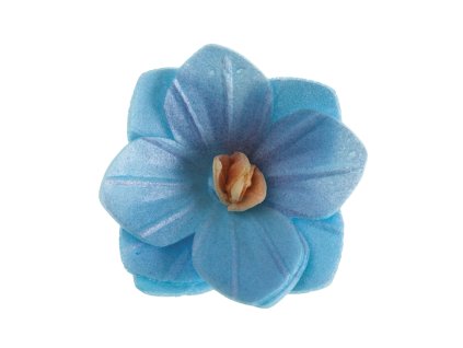 Jedlá dekorace na dort, modrá květina 4 cm Dekora