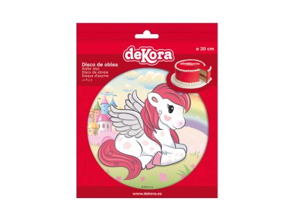 Jedlý papír na dort jednorožec 20 cm (3)