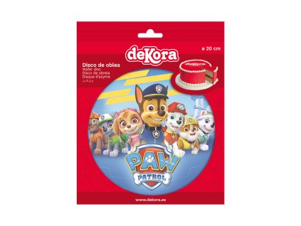 Jedlý papír na dort Tlapková patrola 20 cm (2)