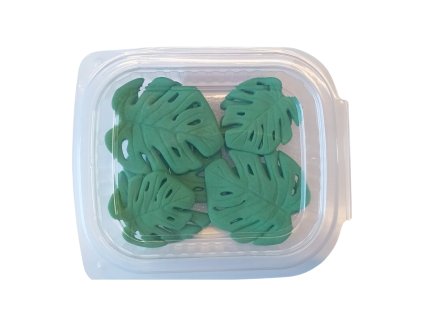 Cukrové ozdoby listy monstery 8 ks 3 5 cm (4)