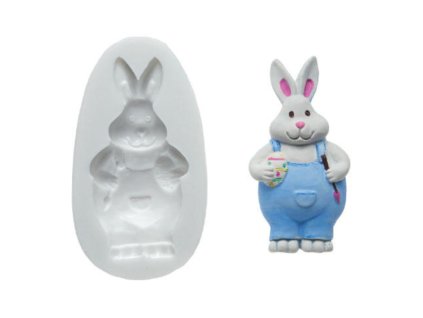 Velikonoční silikonová forma zajíc 14 x 15 x 4 cm