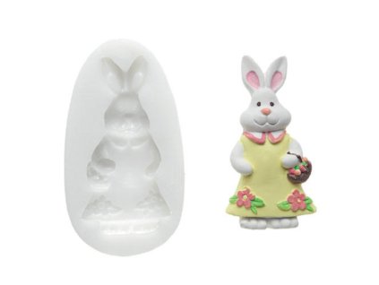 Velikonoční silikonová forma zajíček 14 x 15 x 4 cm (2)